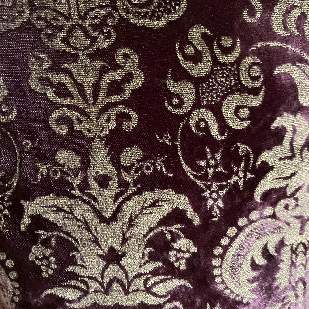 VINTAGE!! Carole Little deep purple and gold velvet sheath dress, size 4 - Picture 2 of 13